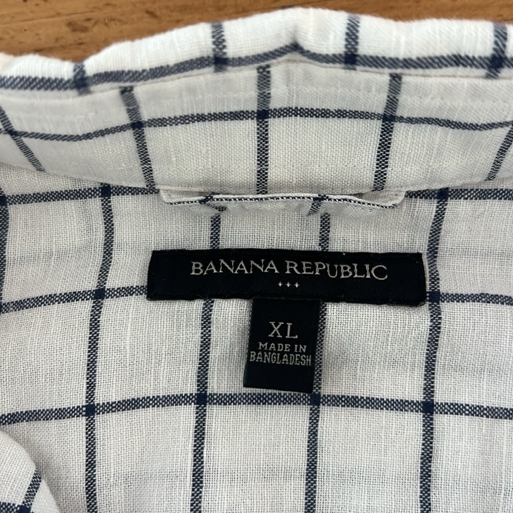 Banana Republic white and blue XL - Picture 7 of 12